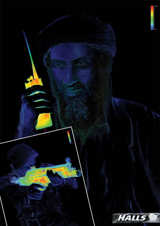 Осама Бен Ладен прячется с помощью Halls