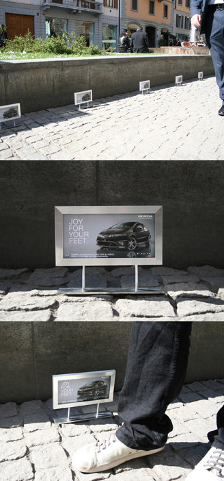 Мини-реклама Honda Civic сделана для ноги